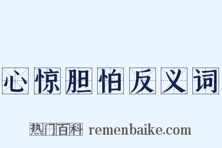 心惊胆怕反义词是什么意思的图片
